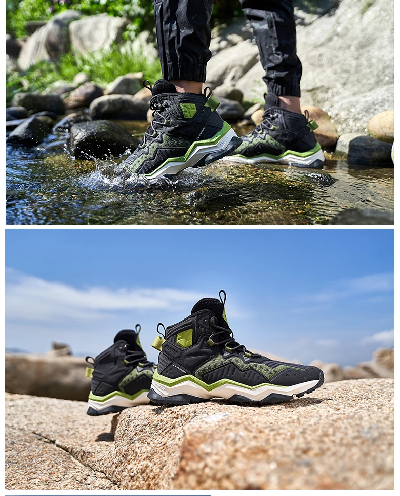 RAX Men Hiking Shoes winter Waterproof Outdoor Sneaker Men Leather Trekking Boots Trail Camping Climbing Hunting Sneakers Women