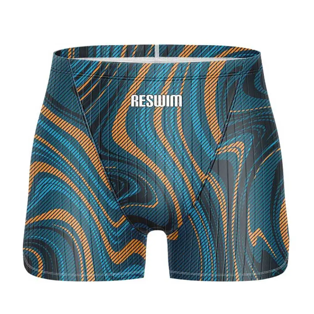 New Men's Swim Jammer Swimsuit Shorts Swimming Trunks Athletic Training Swimwear Man Endurance Beach Tights Swimsuit Size 6XL