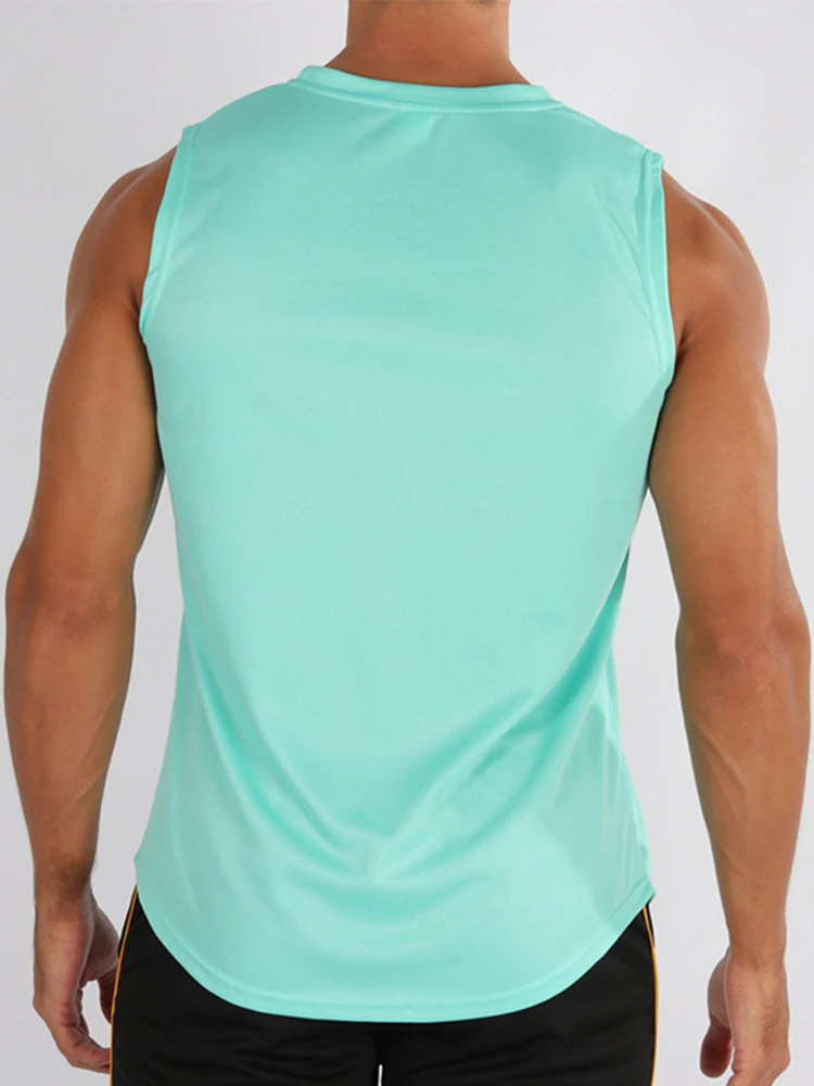 Summer New Gym Vest Men Bodybuilding Sleeveless Sports Tank Top Quick-Drying Mesh Fitness Running Tank Top Men Clothes