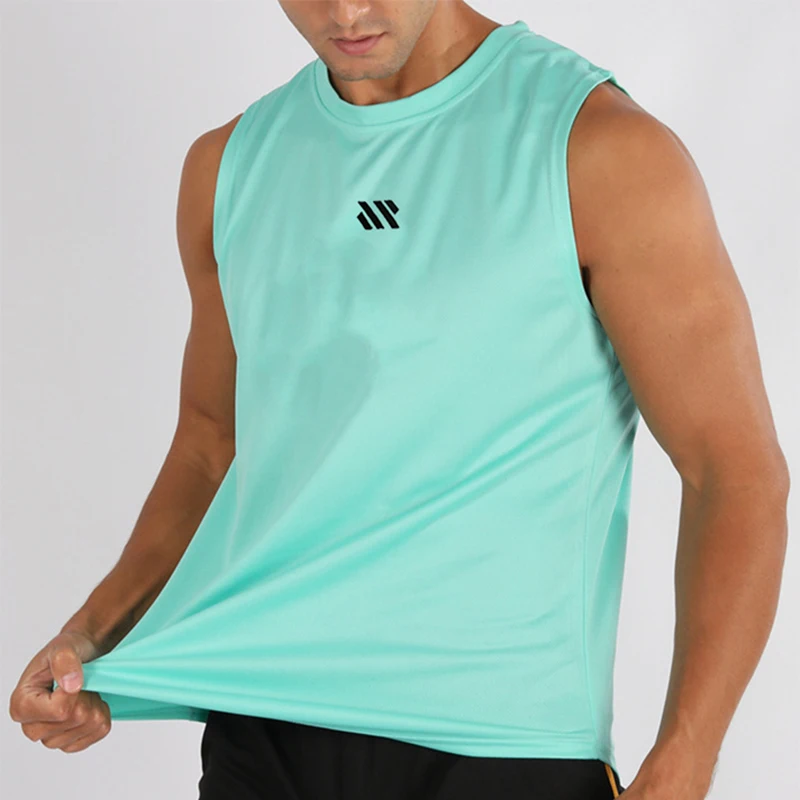 Summer New Gym Vest Men Bodybuilding Sleeveless Sports Tank Top Quick-Drying Mesh Fitness Running Tank Top Men Clothes