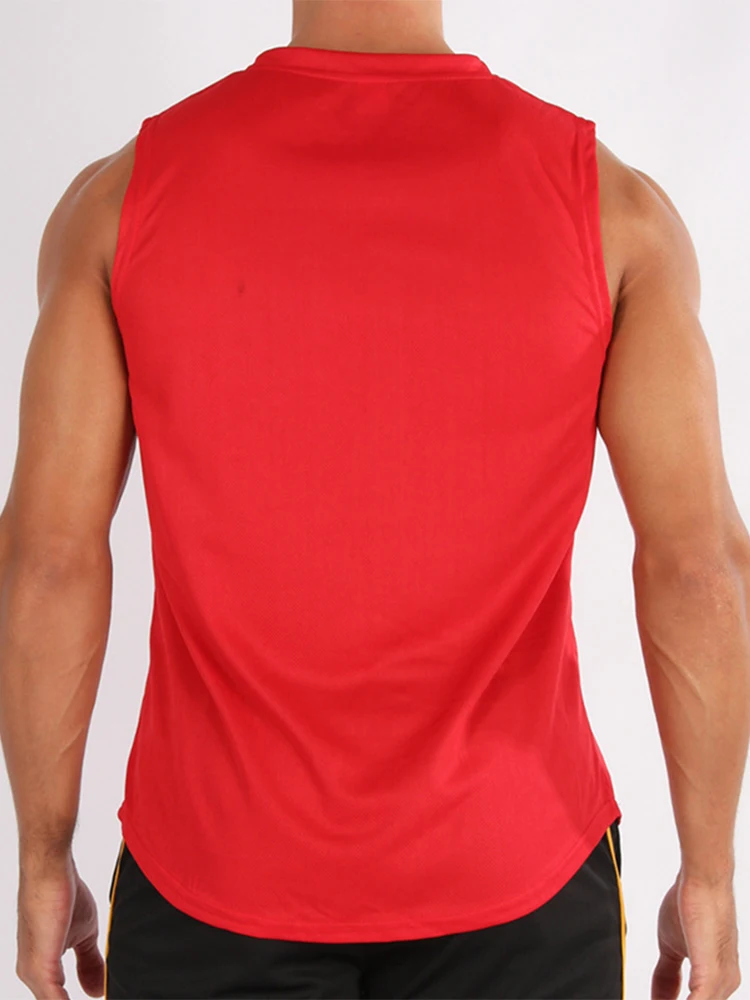 Summer New Gym Vest Men Bodybuilding Sleeveless Sports Tank Top Quick-Drying Mesh Fitness Running Tank Top Men Clothes