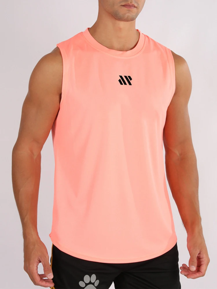 Summer New Gym Vest Men Bodybuilding Sleeveless Sports Tank Top Quick-Drying Mesh Fitness Running Tank Top Men Clothes