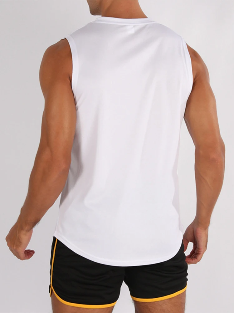 Summer New Gym Vest Men Bodybuilding Sleeveless Sports Tank Top Quick-Drying Mesh Fitness Running Tank Top Men Clothes
