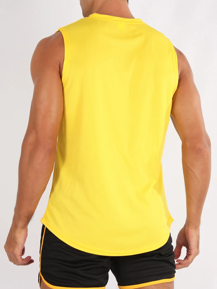 Summer New Gym Vest Men Bodybuilding Sleeveless Sports Tank Top Quick-Drying Mesh Fitness Running Tank Top Men Clothes