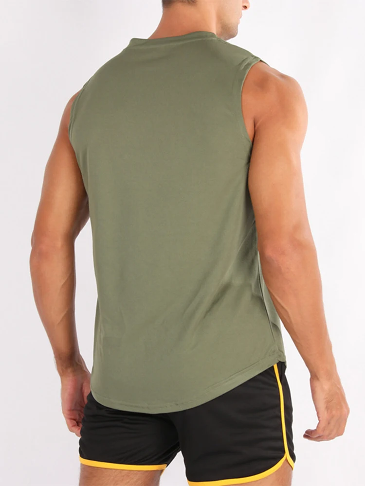 Summer New Gym Vest Men Bodybuilding Sleeveless Sports Tank Top Quick-Drying Mesh Fitness Running Tank Top Men Clothes