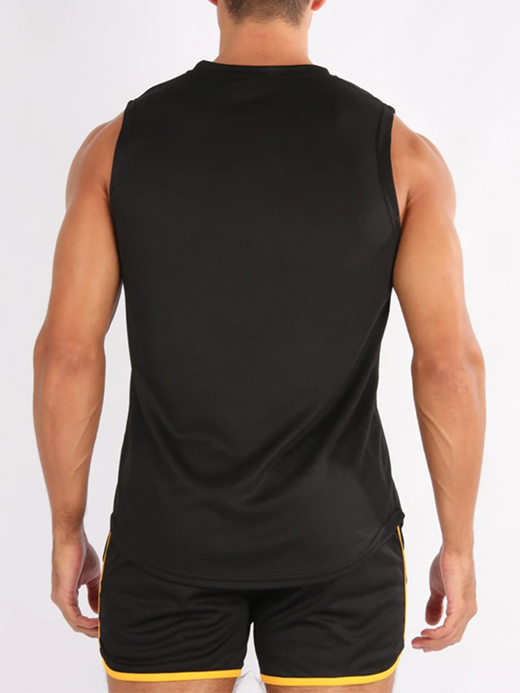 Summer New Gym Vest Men Bodybuilding Sleeveless Sports Tank Top Quick-Drying Mesh Fitness Running Tank Top Men Clothes