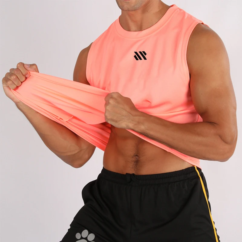 Summer New Gym Vest Men Bodybuilding Sleeveless Sports Tank Top Quick-Drying Mesh Fitness Running Tank Top Men Clothes