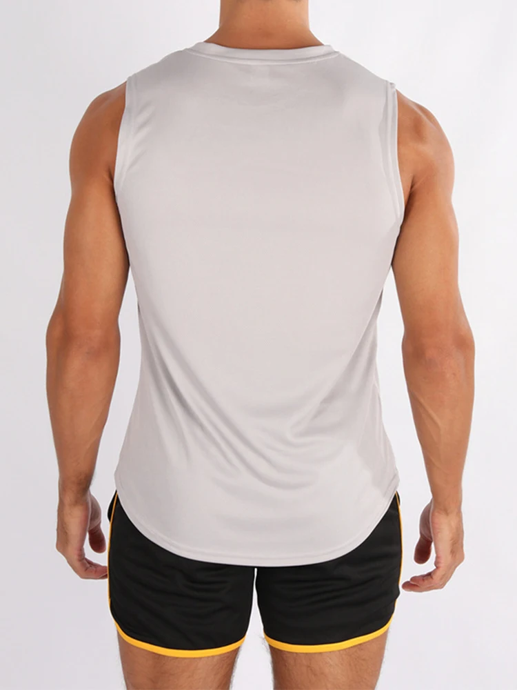 Summer New Gym Vest Men Bodybuilding Sleeveless Sports Tank Top Quick-Drying Mesh Fitness Running Tank Top Men Clothes