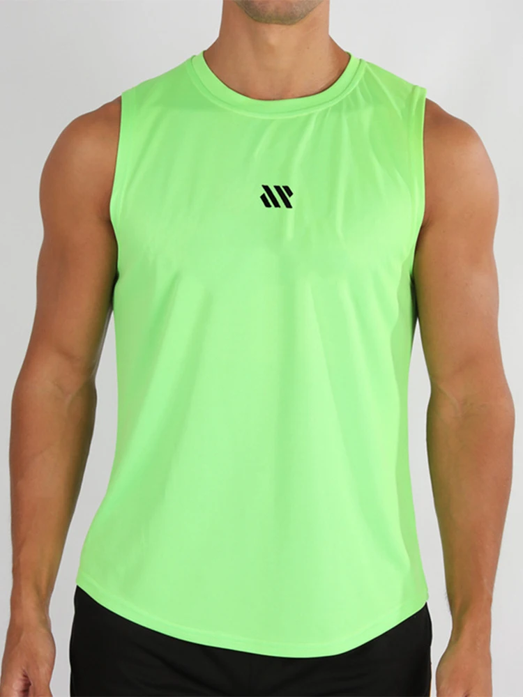 Summer New Gym Vest Men Bodybuilding Sleeveless Sports Tank Top Quick-Drying Mesh Fitness Running Tank Top Men Clothes