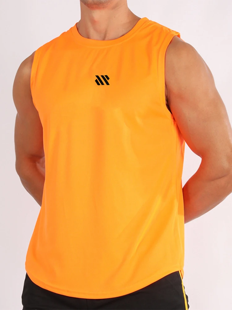 Summer New Gym Vest Men Bodybuilding Sleeveless Sports Tank Top Quick-Drying Mesh Fitness Running Tank Top Men Clothes