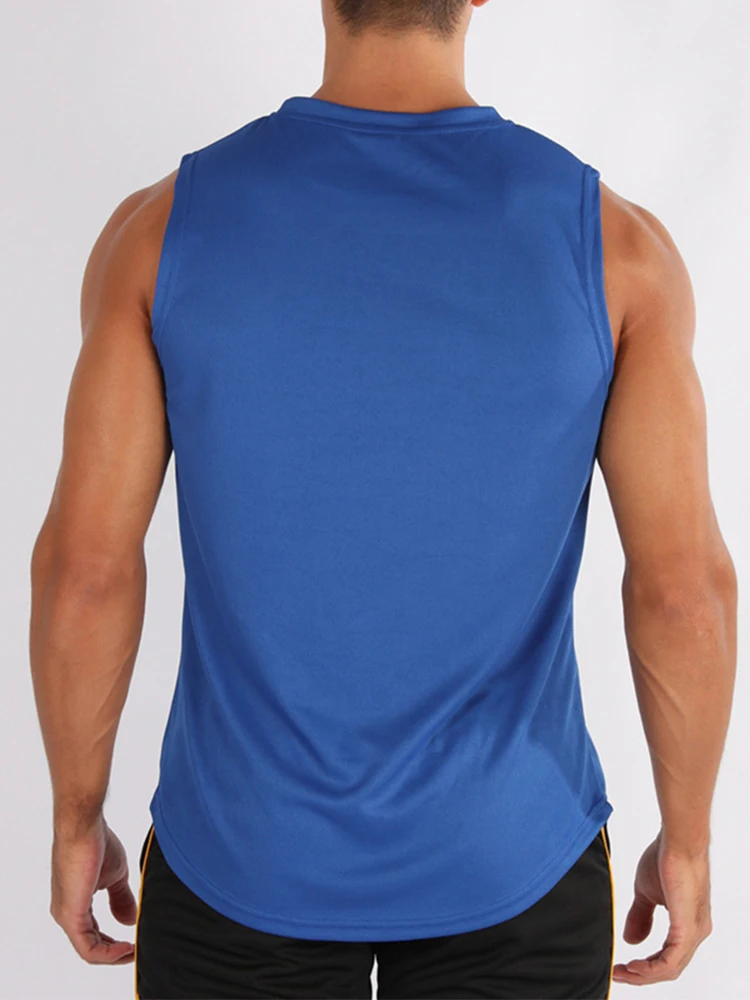 Summer New Gym Vest Men Bodybuilding Sleeveless Sports Tank Top Quick-Drying Mesh Fitness Running Tank Top Men Clothes