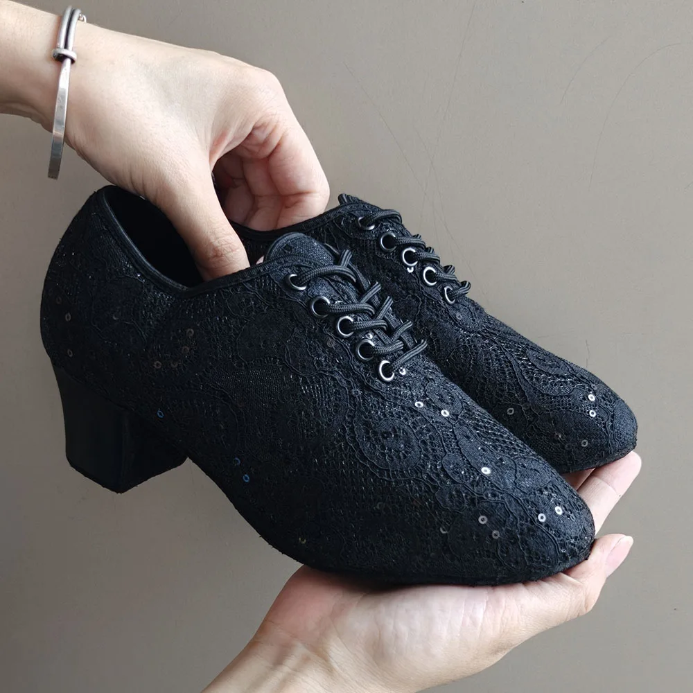 White Latin Dance Shoes Women Adult Indoor Soft Soles Professional Square Modern Dance Sneakers Women Jazz Dancing Shoes Black
