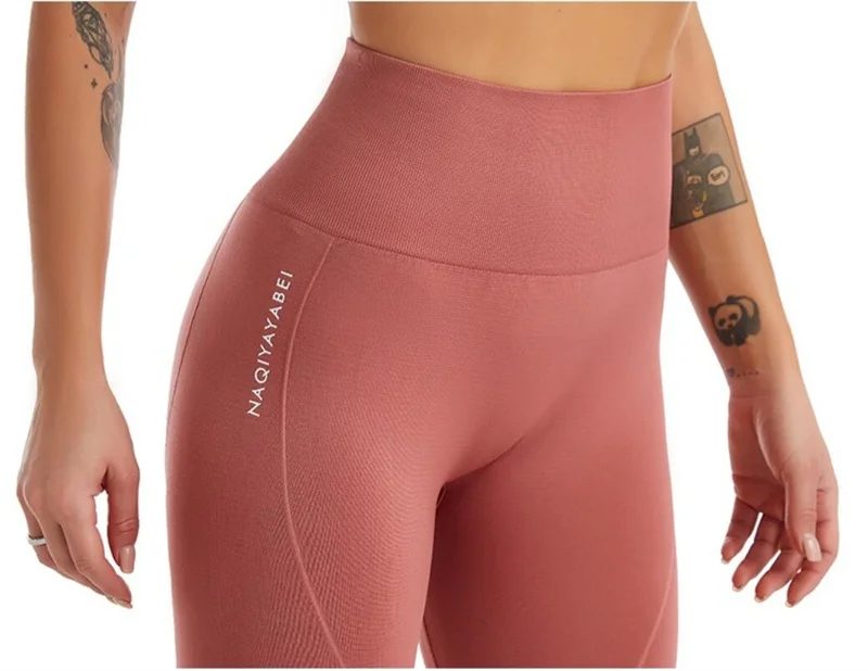 PofyBofy Widen Waistband High Waist Seamless Stretchy Butt Lifter Slim Knee-length Leggings  Fitness Yoga Women Sportwear Pant