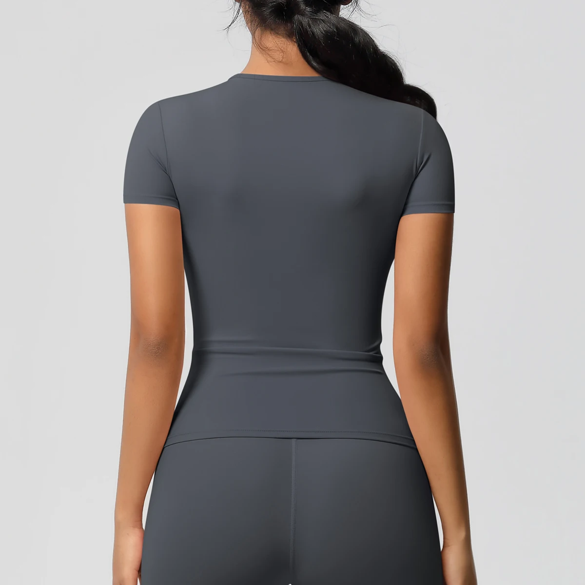 Workout Dry Fit Breathable High Elastic Sports Top Gym Fitness Wear T-shirt Women Casual Outdoor Top