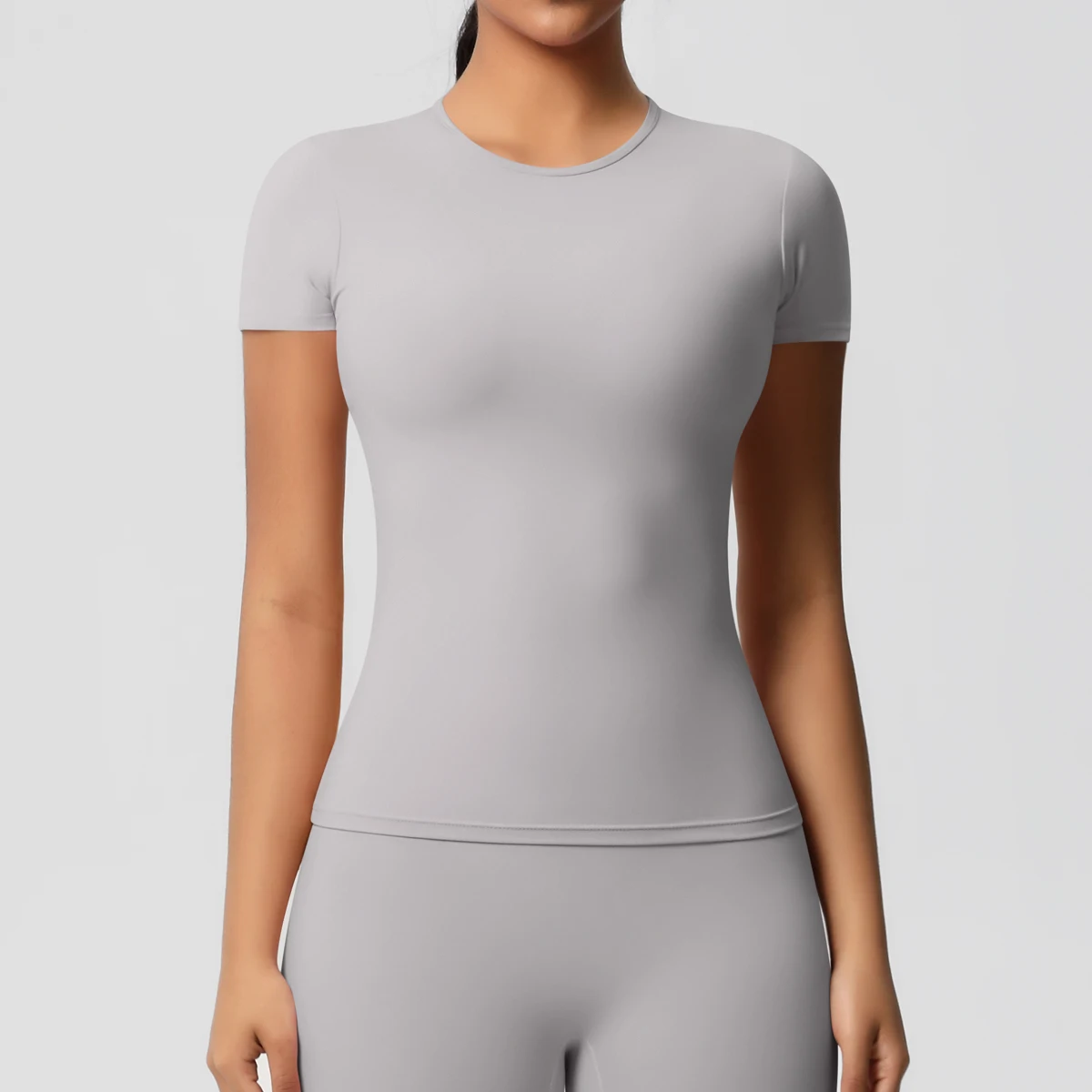 Workout Dry Fit Breathable High Elastic Sports Top Gym Fitness Wear T-shirt Women Casual Outdoor Top