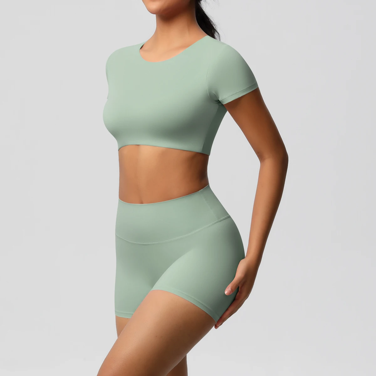 Workout Sportswear 2Pcs Piece Female Women Active Wear Sports Tank Top Women Gym Workout Leggins Booty Bum Leggins