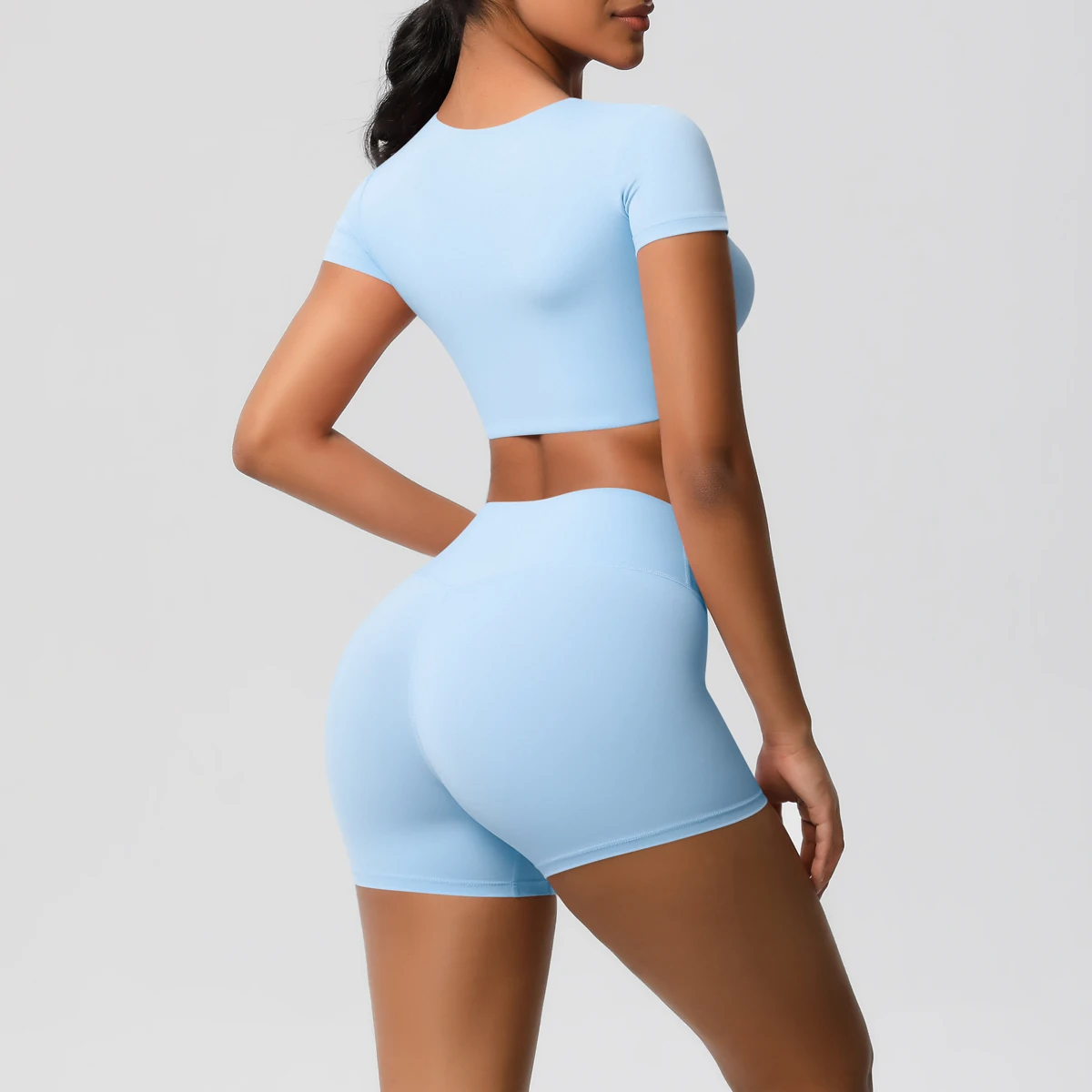 Workout Sportswear 2Pcs Piece Female Women Active Wear Sports Tank Top Women Gym Workout Leggins Booty Bum Leggins
