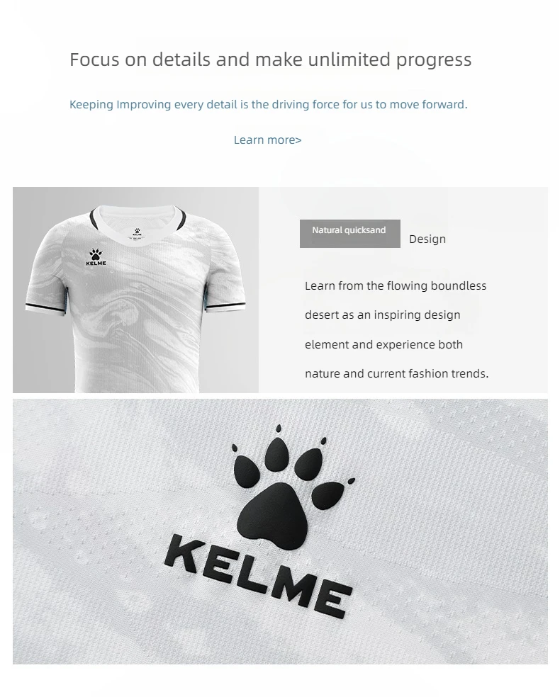 KELME football jersey tops training short-sleeved adult game team uniforms official flagship store jersey set