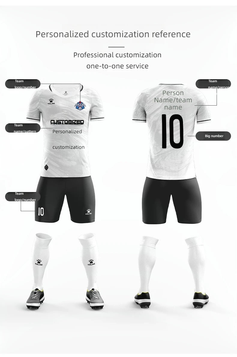 KELME football jersey tops training short-sleeved adult game team uniforms official flagship store jersey set