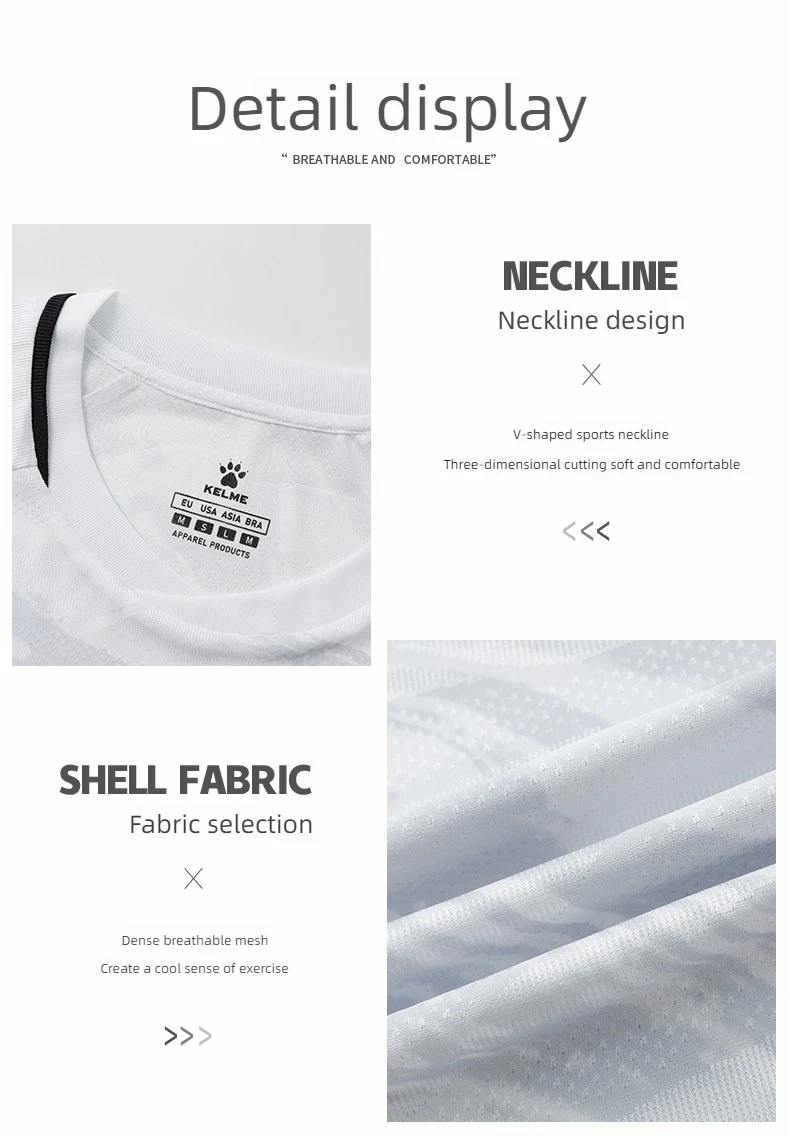 KELME football jersey tops training short-sleeved adult game team uniforms official flagship store jersey set