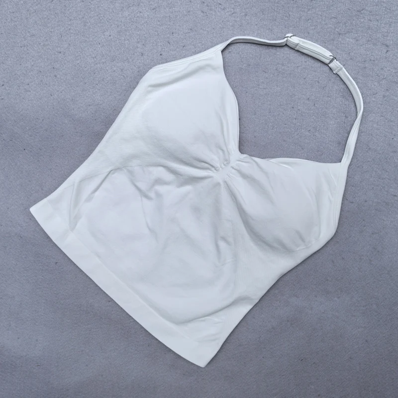 Adjustable Strappy Gym Top Backless Gym Clothes Women Scrunch Bra Removable Cups Yoga Tank Workout Outfits Tops Sports Vest