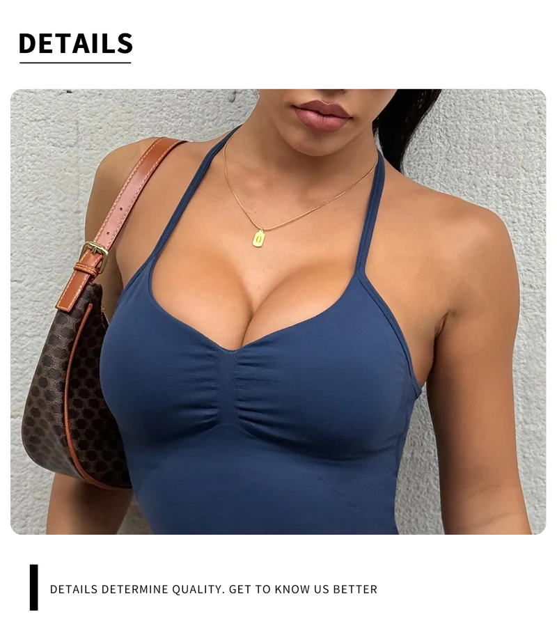 Adjustable Strappy Gym Top Backless Gym Clothes Women Scrunch Bra Removable Cups Yoga Tank Workout Outfits Tops Sports Vest