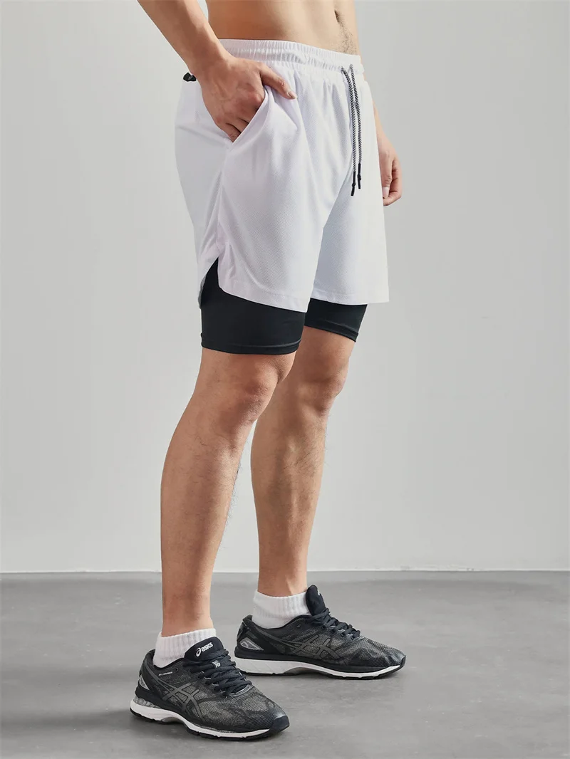 Print 2 in 1 Running Workout Shorts for Men Christian Gym Athletic Performance Shorts with Phone Pocket Towel Loop Activewear
