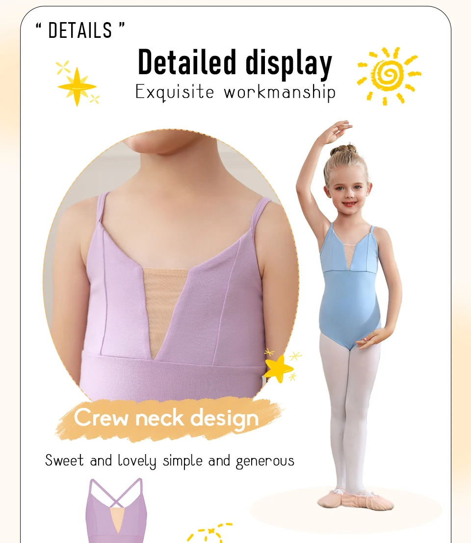 Girls Ballet Leotards for Kids Child Dance Bodysuits Gymnastics Leotard Sleeveless Students Ballet Dancing Costumes Dancewear