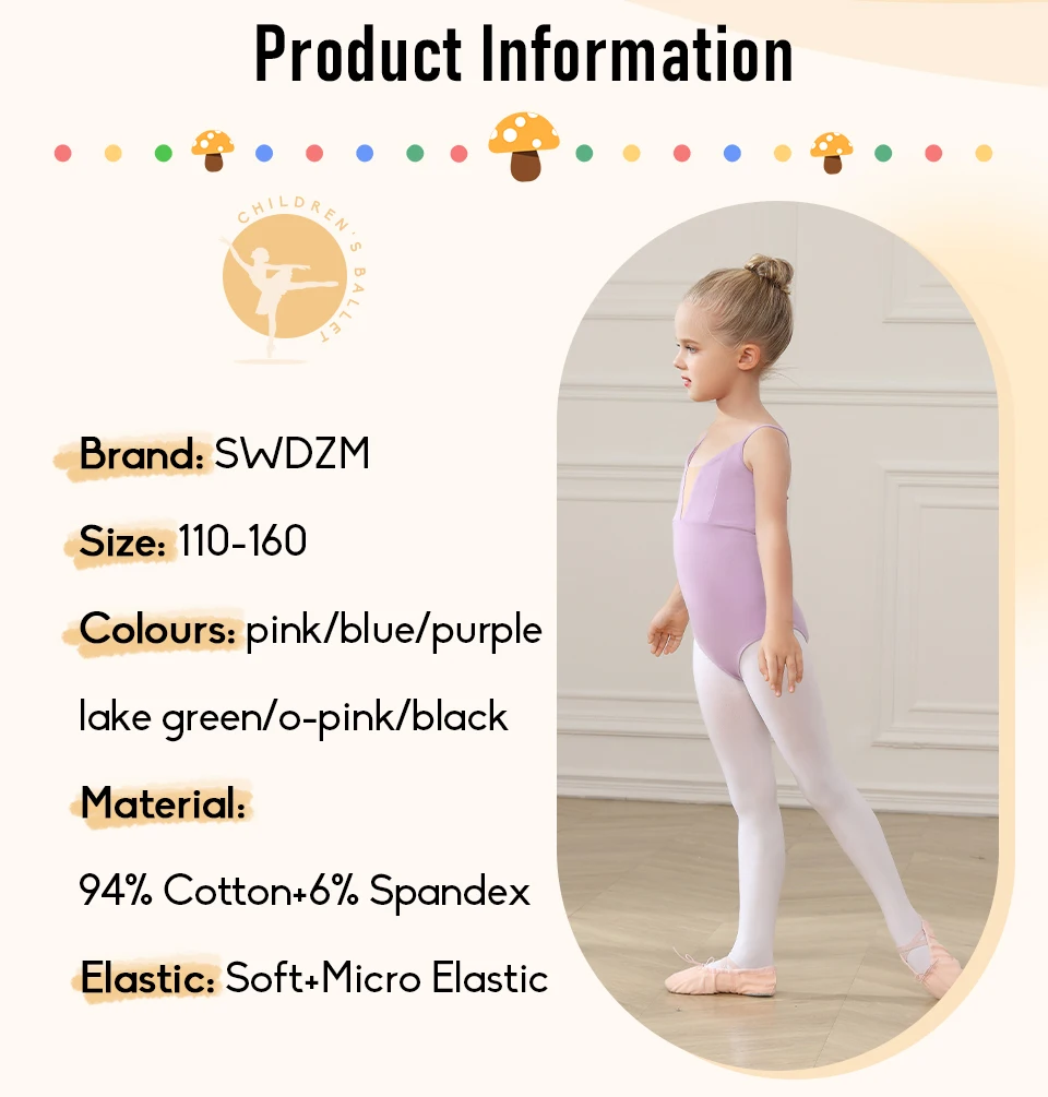 Girls Ballet Leotards for Kids Child Dance Bodysuits Gymnastics Leotard Sleeveless Students Ballet Dancing Costumes Dancewear