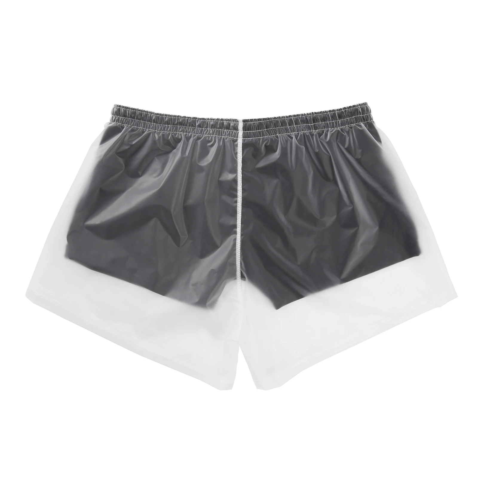 Men Beach Trunks Man Transparent Swimwear Sexy Swimming Swimsuit PVC Beachwear Shorts Boardshorts Bathing Suit Waterproof