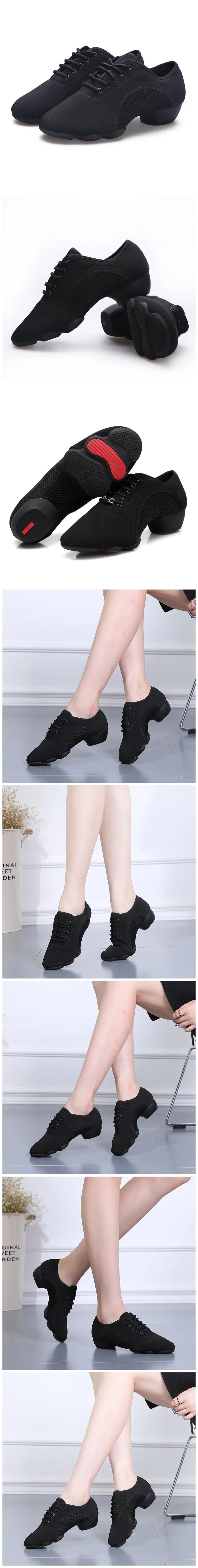 SETA 34-46 Men Adult Latin Dance Shoes Teacher Soft Shoes Teacher Dance Shoe Oxford Latin Shoes Female Fabric Heel 3cm
