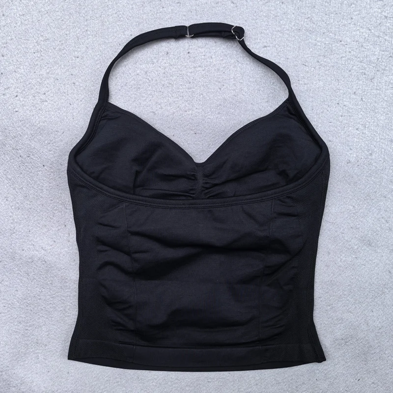 2 Pieces Yoga Set Women Backless Halter Tops High Waist Seamless Shorts Gym Suit Fitness Clothes Sportswear Workout Sets