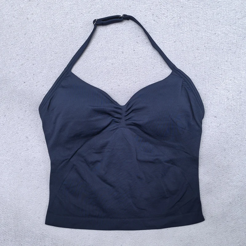 2 Pieces Yoga Set Women Backless Halter Tops High Waist Seamless Shorts Gym Suit Fitness Clothes Sportswear Workout Sets