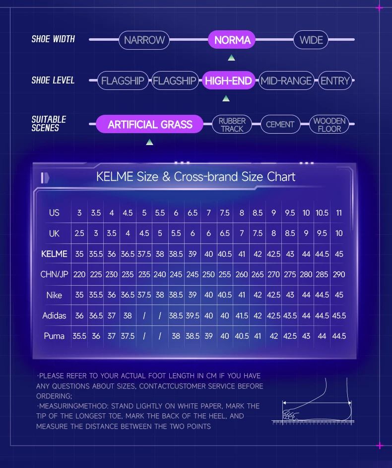 Kelme Next Top Football Shoes Men's Professional Match Football Boots Indoor Anti-slip Artificial Grass Futsal Mg Football Shoes