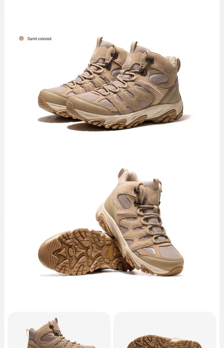 GOLDEN CAMEL Outdoor Hiking Boots Men Women's Winter Shoes Waterproof Non-slip Shock-absorbing High-top Hiking Shoes for Men