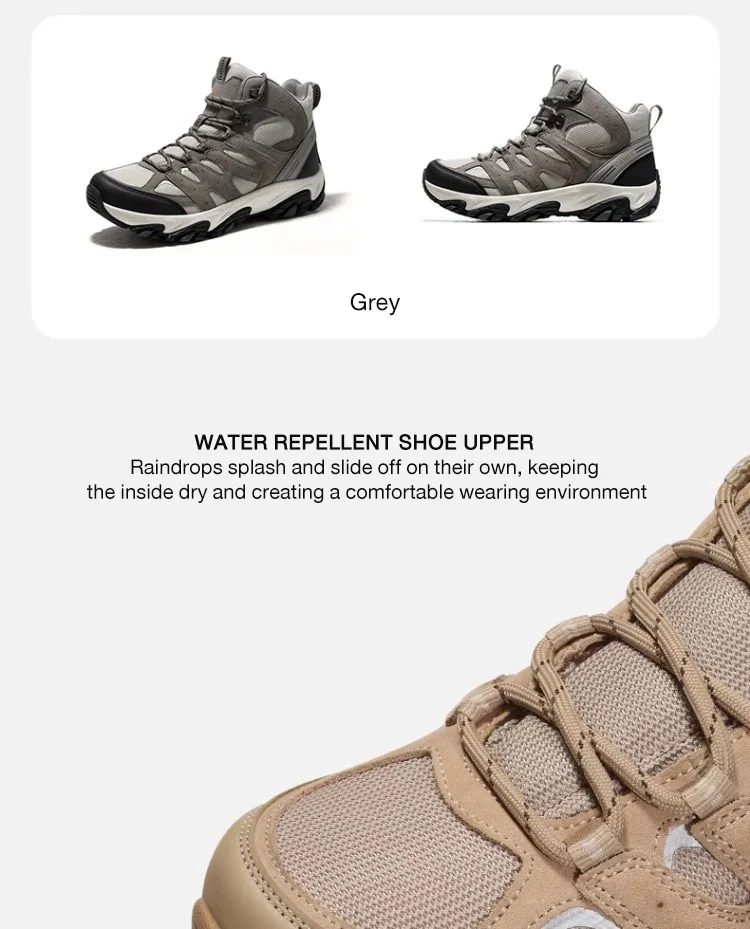 GOLDEN CAMEL Outdoor Hiking Boots Men Women's Winter Shoes Waterproof Non-slip Shock-absorbing High-top Hiking Shoes for Men