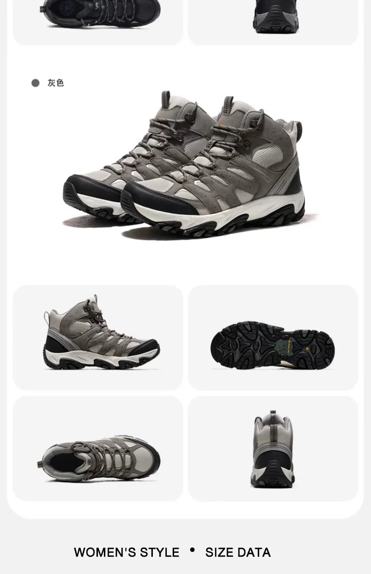 GOLDEN CAMEL Outdoor Hiking Boots Men Women's Winter Shoes Waterproof Non-slip Shock-absorbing High-top Hiking Shoes for Men