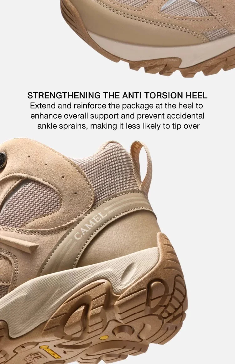 GOLDEN CAMEL Outdoor Hiking Boots Men Women's Winter Shoes Waterproof Non-slip Shock-absorbing High-top Hiking Shoes for Men