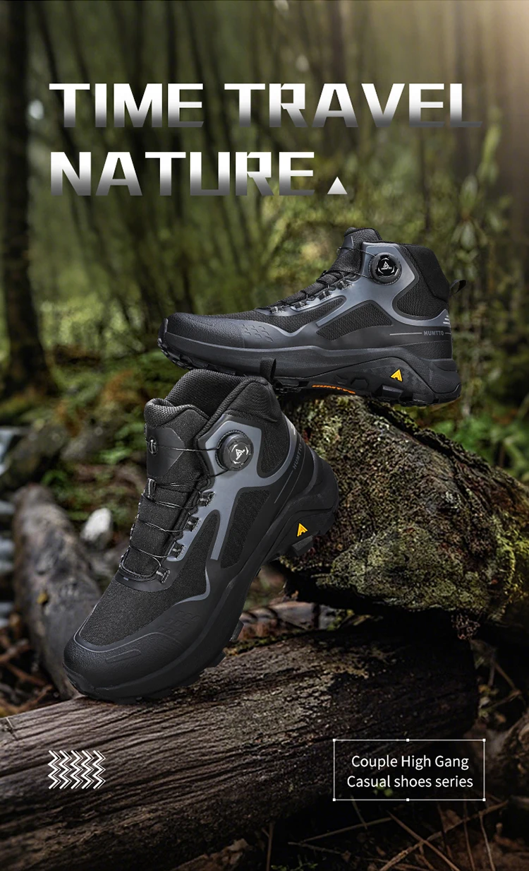 HUMTTO Winter Outdoor Water Resistance Hiking Shoes Men's 2025 Anti Slip Mountain Climbing High Top Luxury Casual Trekking Boots