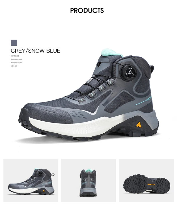 HUMTTO Winter Outdoor Water Resistance Hiking Shoes Men's 2025 Anti Slip Mountain Climbing High Top Luxury Casual Trekking Boots