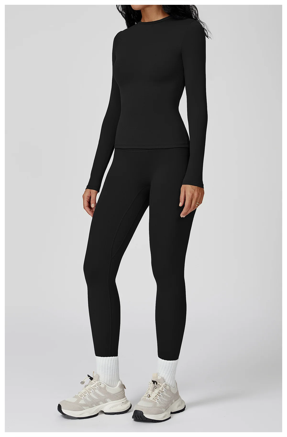 JUREN Yoga Shirts For Women Long Sleeve Fitness Running Push Up Gym Shirts Female Workout Breathable High Elastic Sports Top