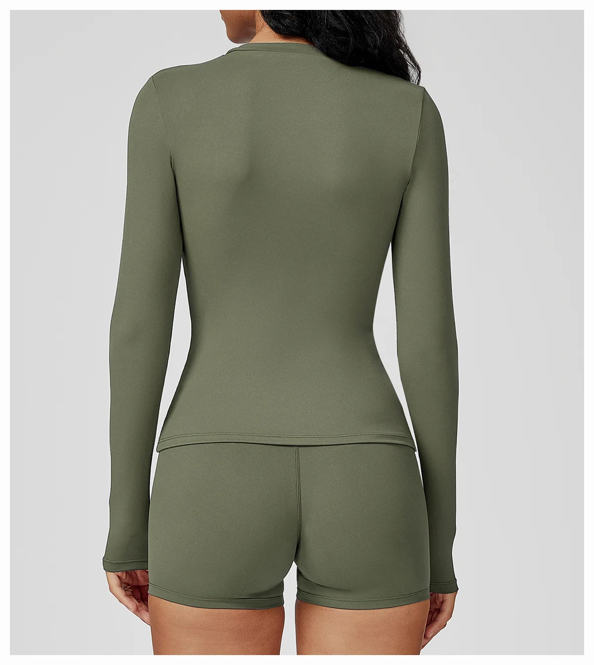 JUREN Yoga Shirts For Women Long Sleeve Fitness Running Push Up Gym Shirts Female Workout Breathable High Elastic Sports Top