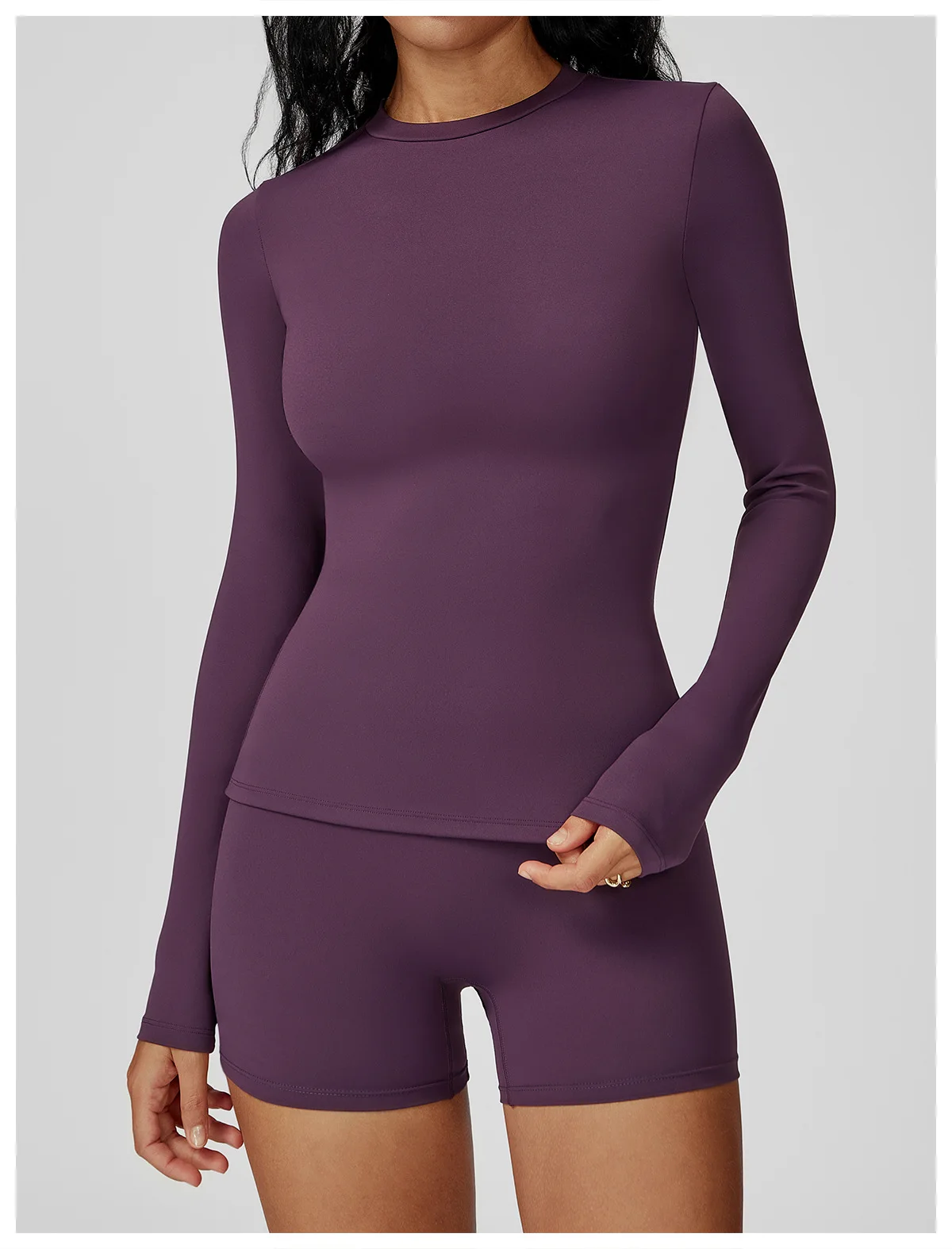 JUREN Yoga Shirts For Women Long Sleeve Fitness Running Push Up Gym Shirts Female Workout Breathable High Elastic Sports Top