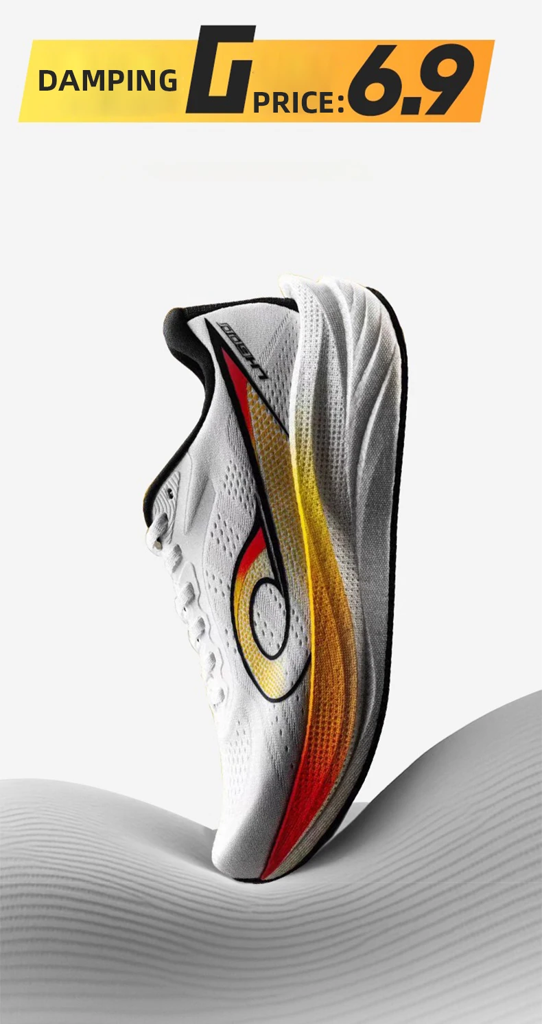 QIAODAN LH600 Running Shoes Man 2025 Cushion Breathable Lightweight Sneakers Thick-soled Anti-slip Training Shoes QXB023253213R