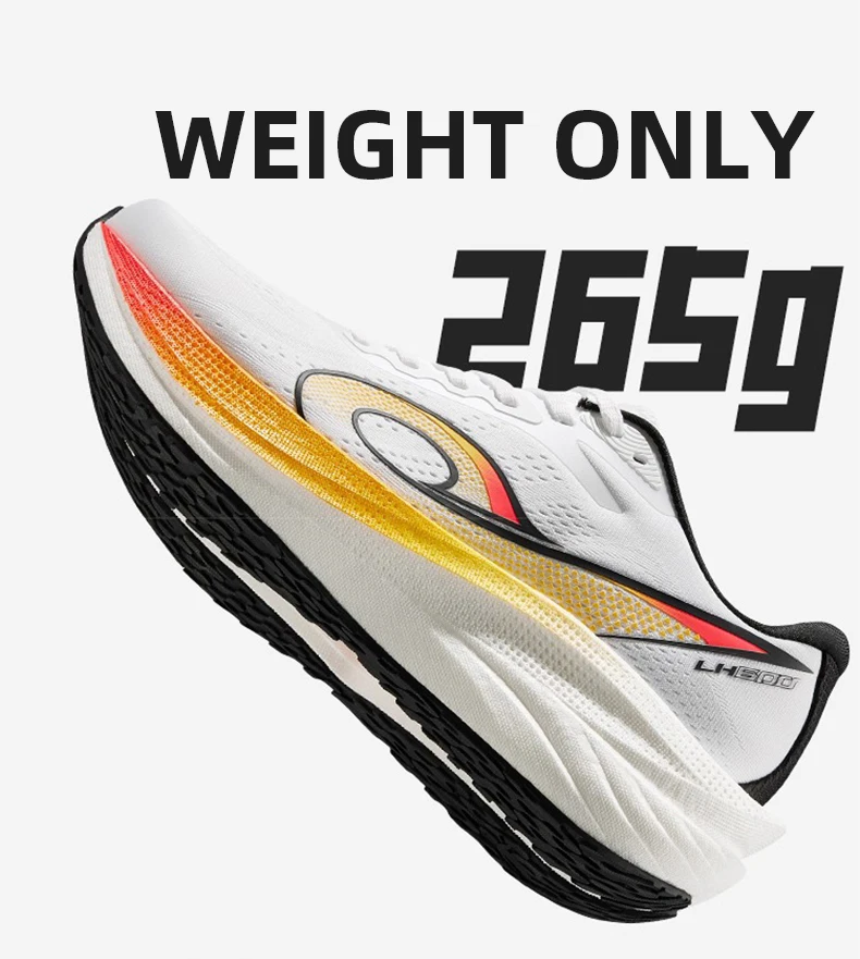 QIAODAN LH600 Running Shoes Man 2025 Cushion Breathable Lightweight Sneakers Thick-soled Anti-slip Training Shoes QXB023253213R