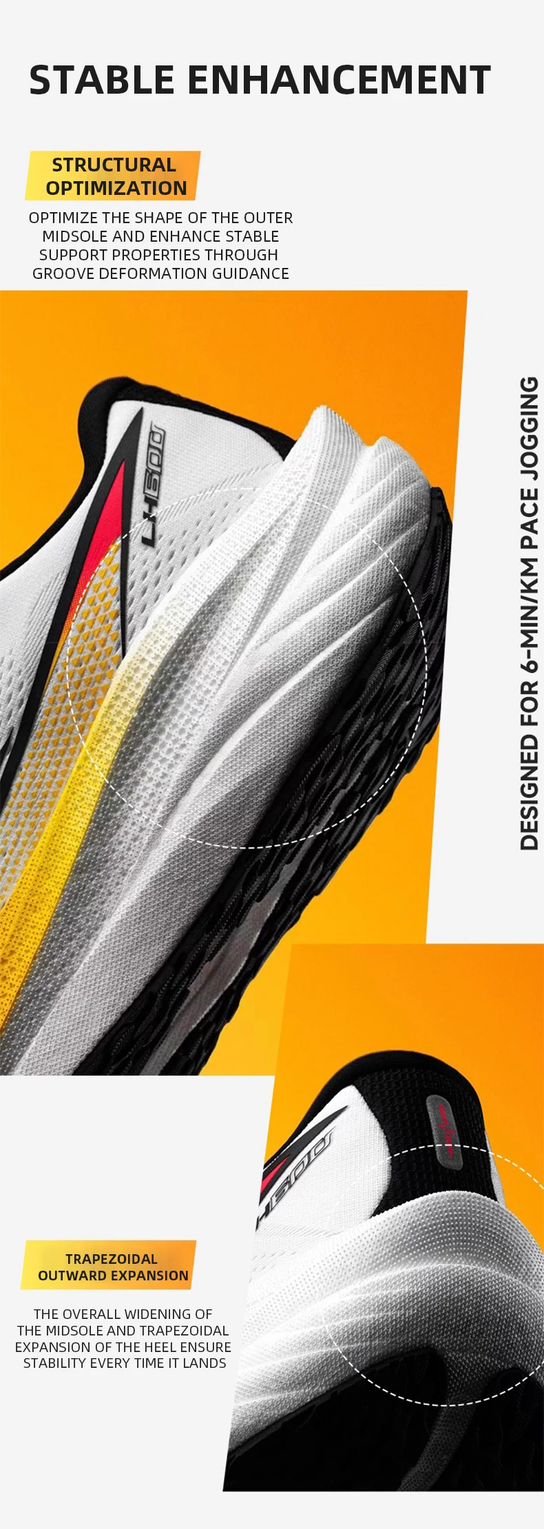 QIAODAN LH600 Running Shoes Man 2025 Cushion Breathable Lightweight Sneakers Thick-soled Anti-slip Training Shoes QXB023253213R