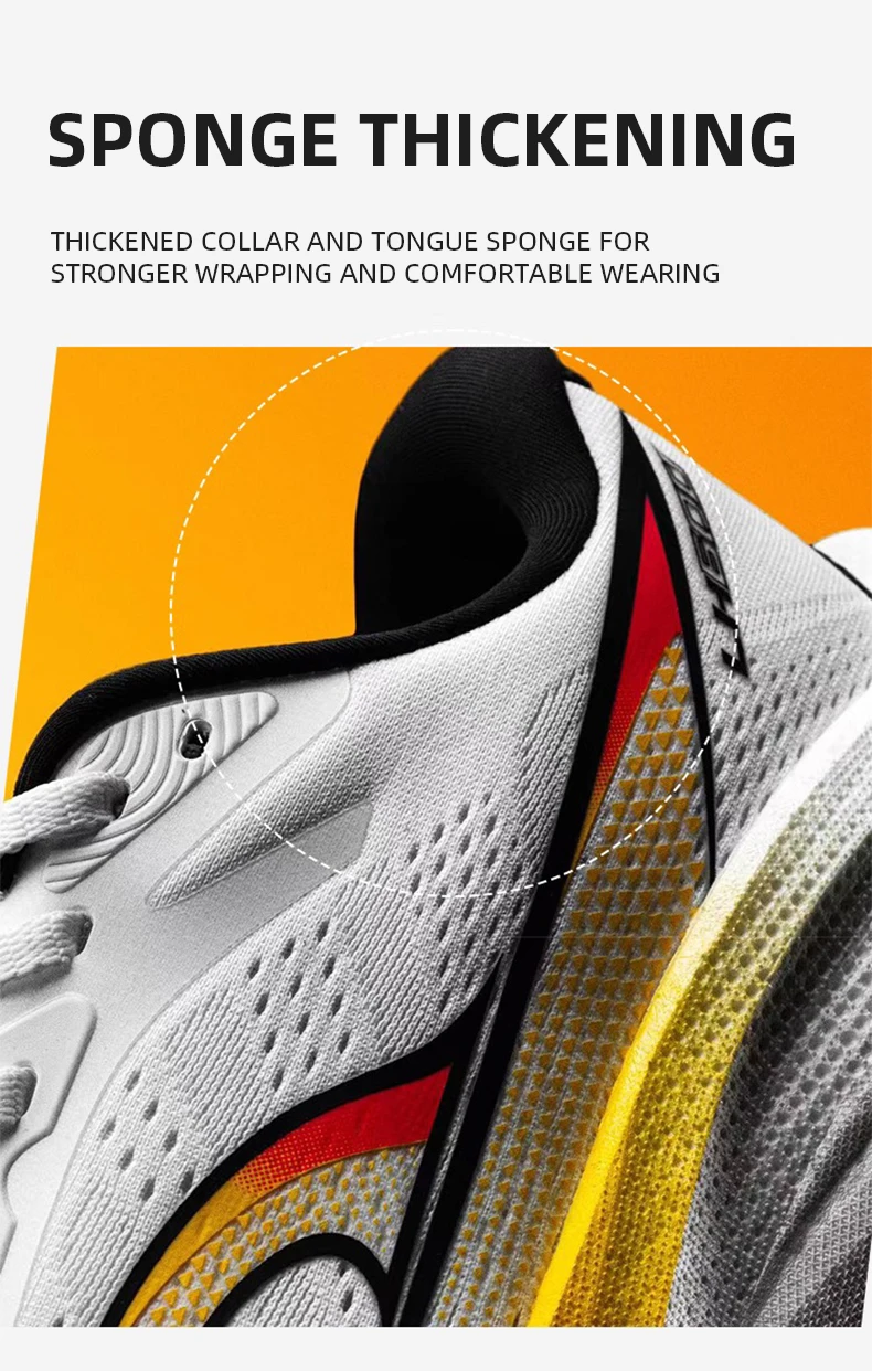 QIAODAN LH600 Running Shoes Man 2025 Cushion Breathable Lightweight Sneakers Thick-soled Anti-slip Training Shoes QXB023253213R