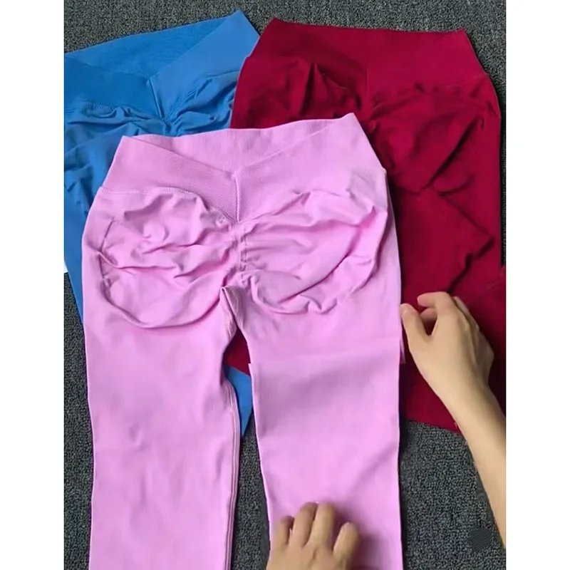 Peach Butt Fitness Running Sports Tights Seamless Hip-raising High-waisted, Belly-controlling Elastic Yoga Leggings Peach Pants