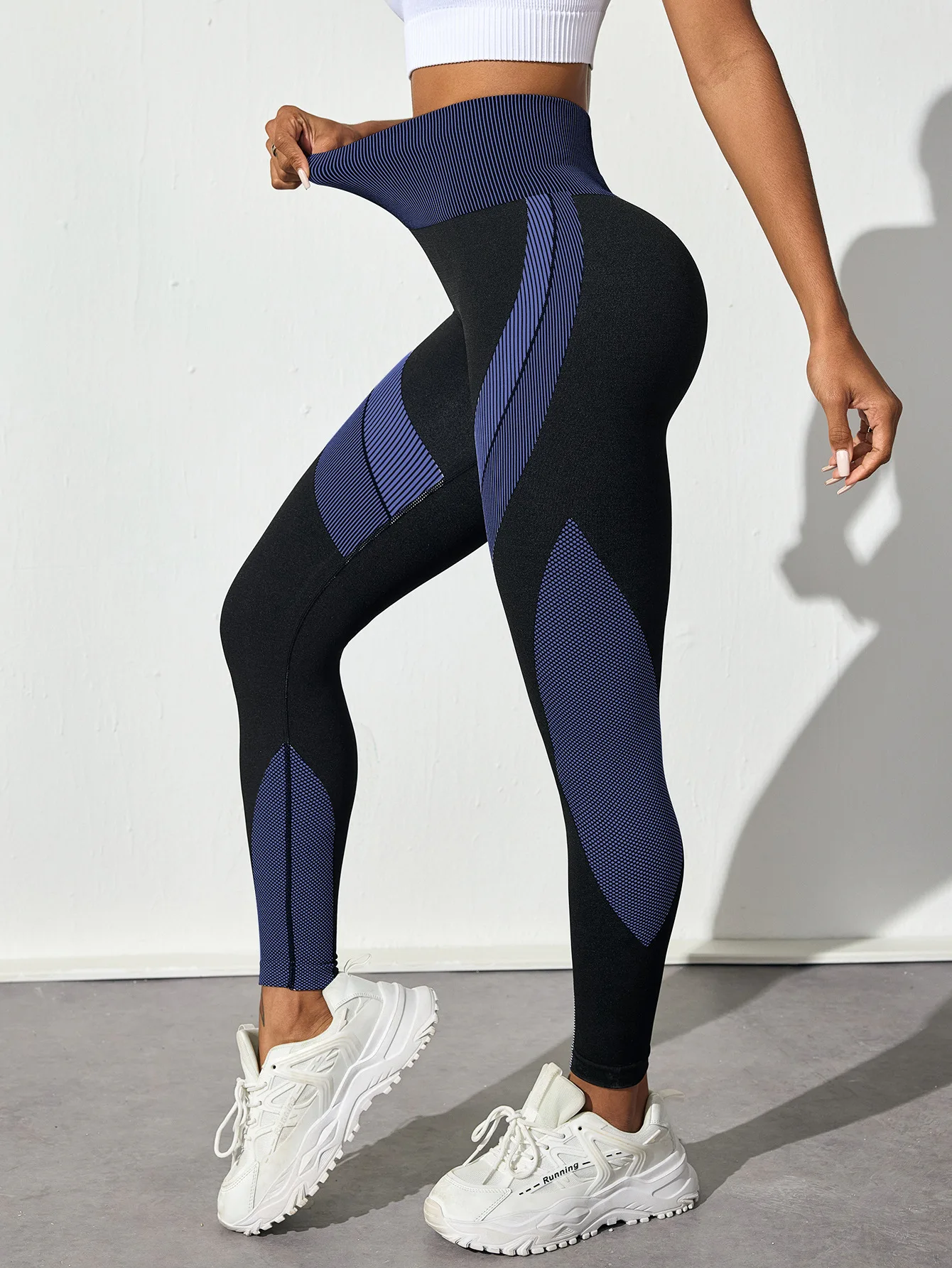 Women's Seamless Yoga Leggings Color Block High Waisted Soft&Stretchy Breathable Scrunch Butt Lifting Gym Sports Workout Pants