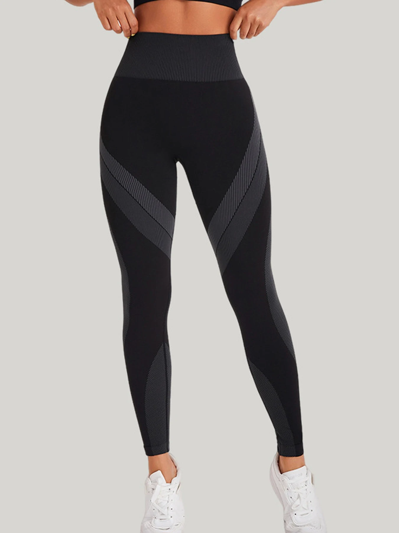 Women's Seamless Yoga Leggings Color Block High Waisted Soft&Stretchy Breathable Scrunch Butt Lifting Gym Sports Workout Pants